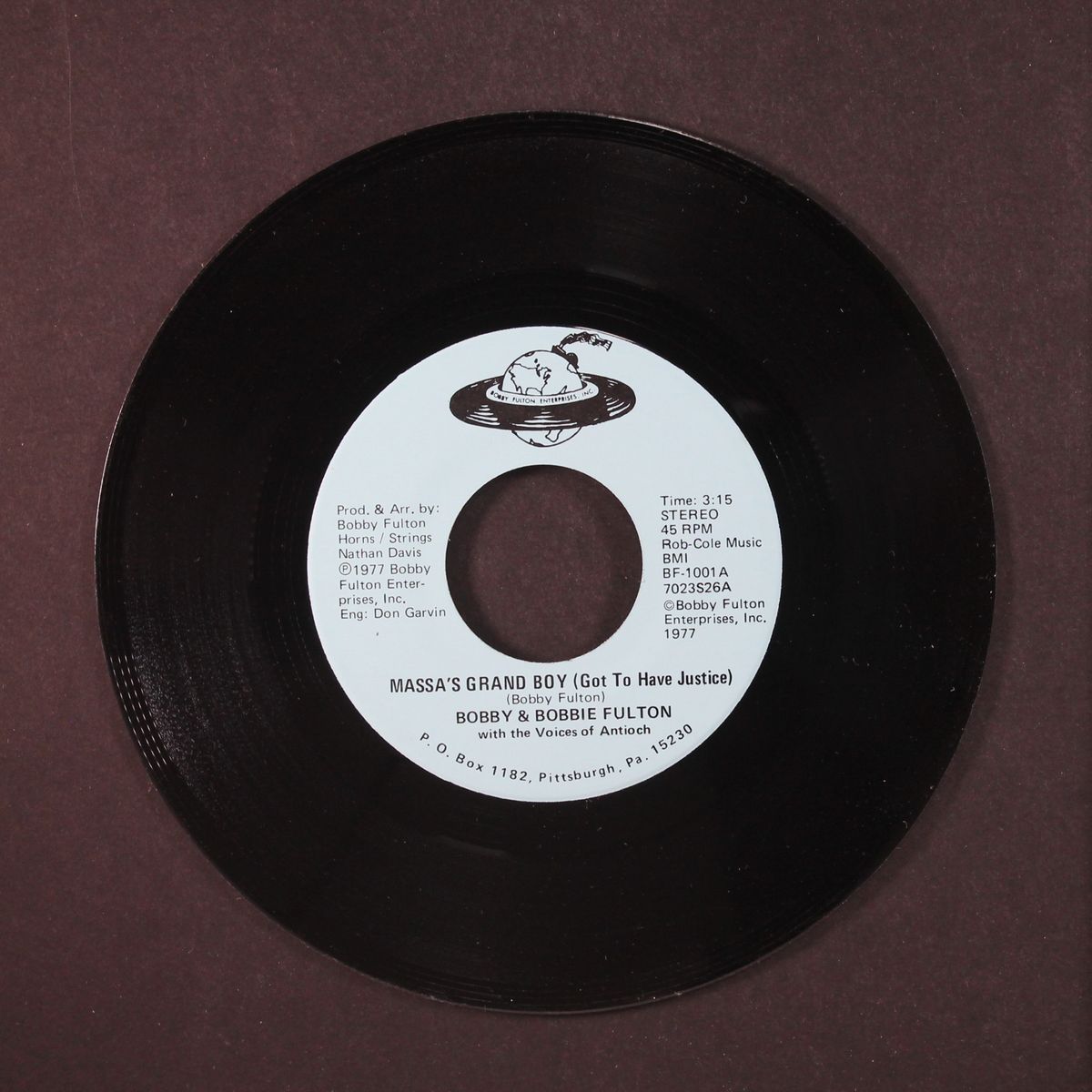 massa's grand boy / how great thou art by BOBBY & BOBBIE FULTON