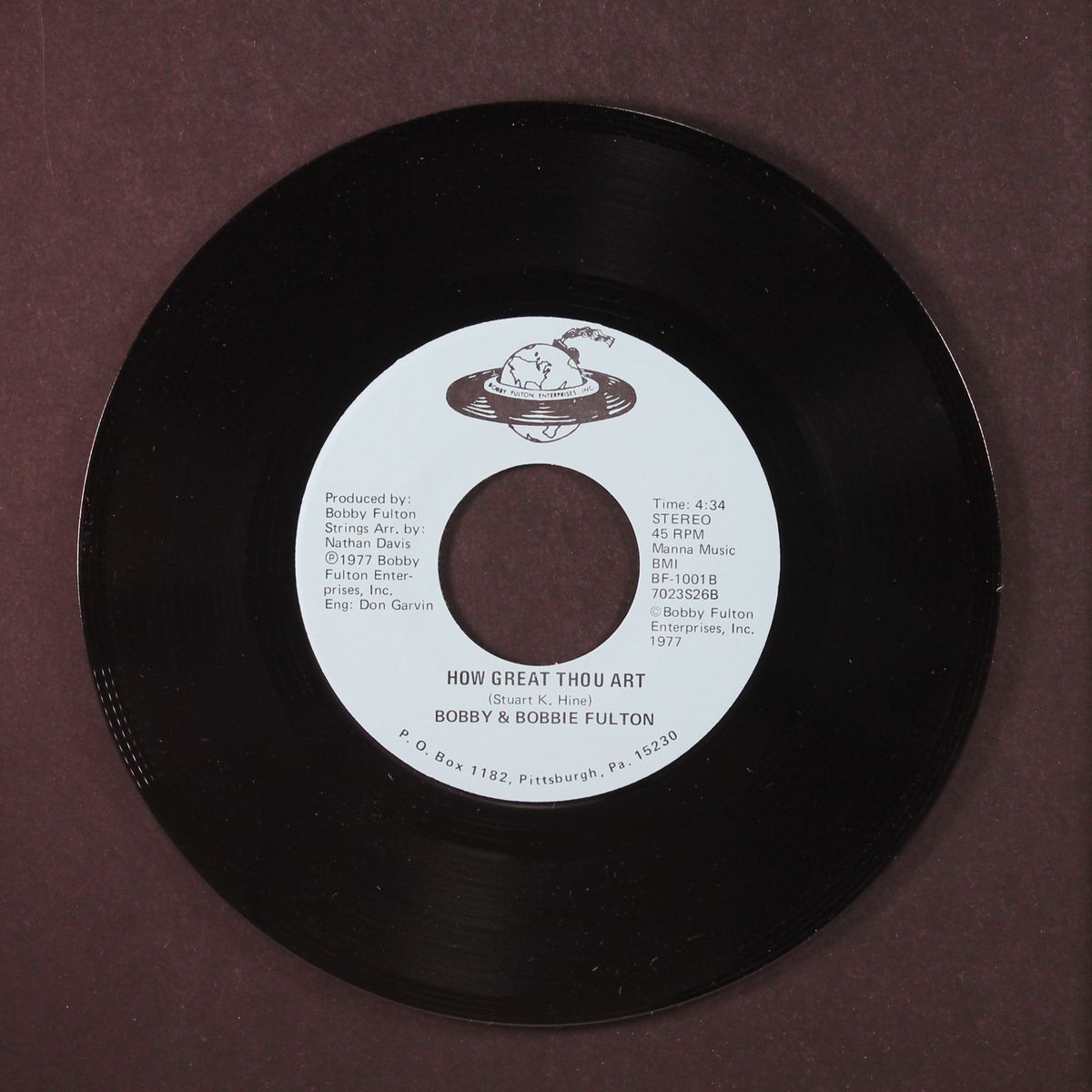 massa's grand boy / how great thou art by BOBBY & BOBBIE FULTON