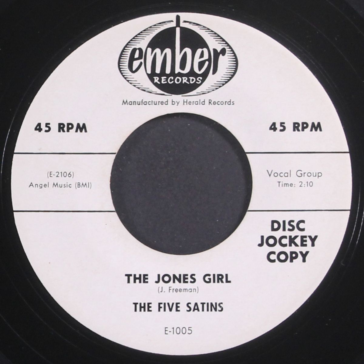 i'll remember / the jones girl by FIVE SATINS