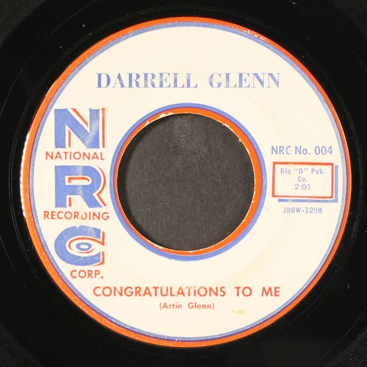 congratulations to me / make me smile again by DARRELL GLENN
