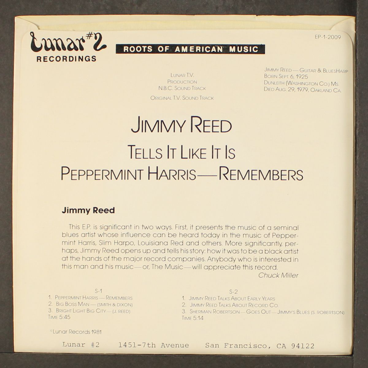 n.b.c. tv show, houston by JIMMY REED