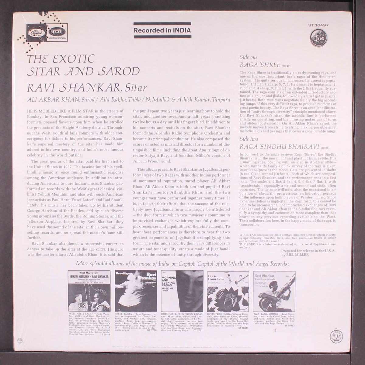 the exotic sitar and sarod by RAVI SHANKAR & ALI AKBAR KHAN