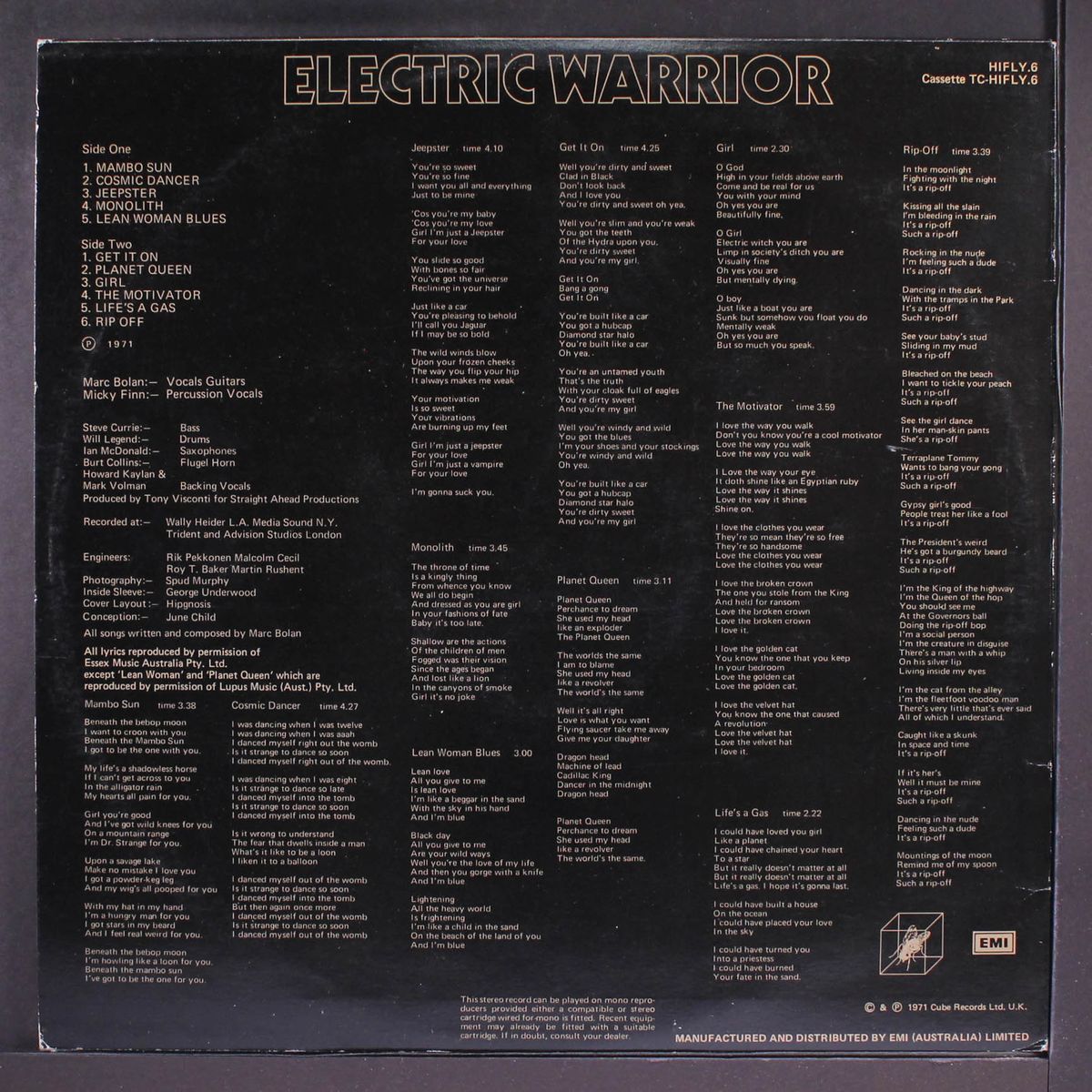 electric warrior by T. REX