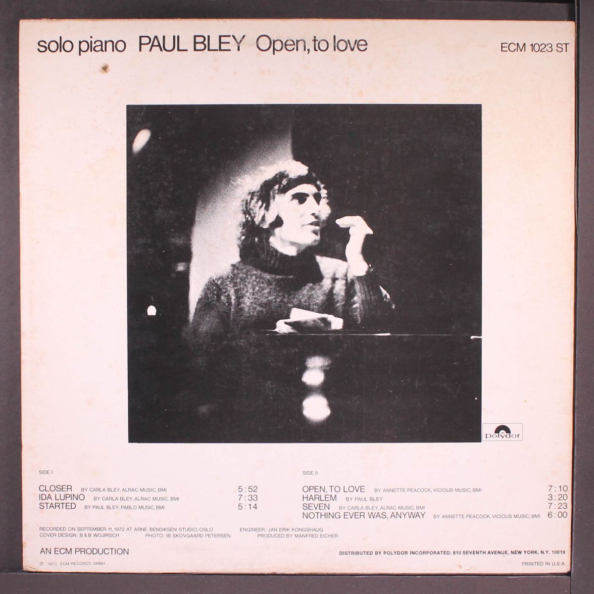 open, to love by PAUL BLEY