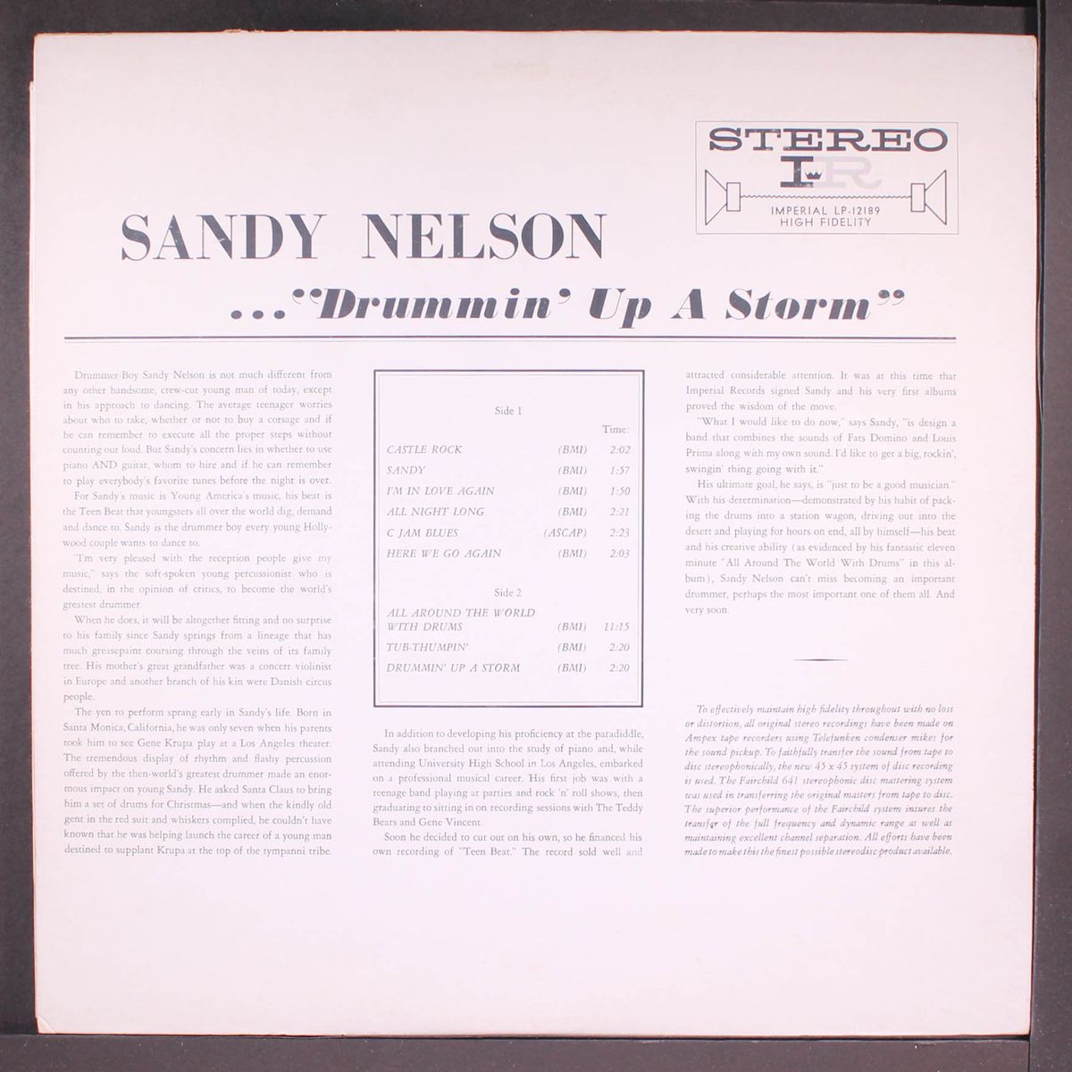 drummin' up a storm by SANDY NELSON