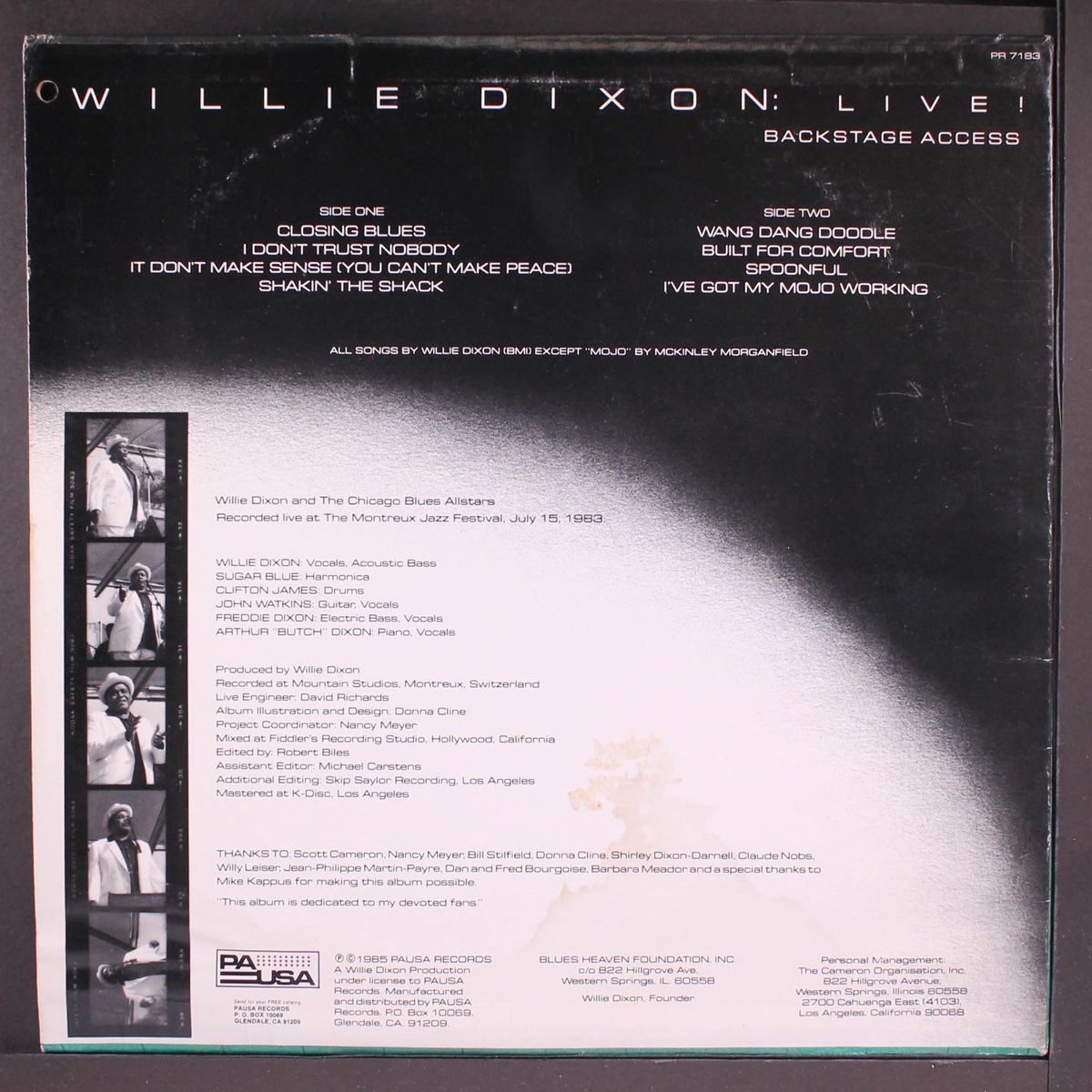 backstage access by WILLIE DIXON