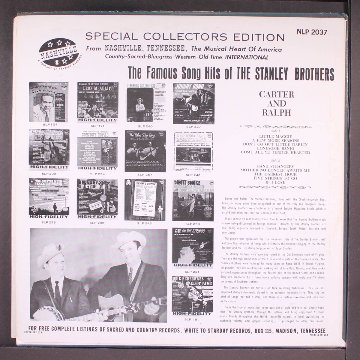 carter & ralph - famous song hits by STANLEY BROTHERS