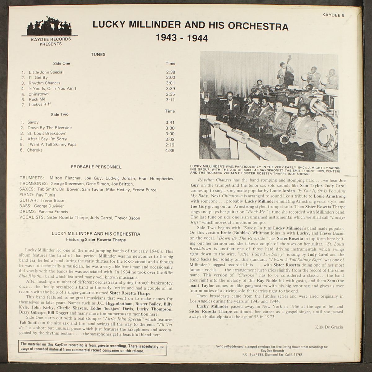 1943-1944 by LUCKY MILLINDER