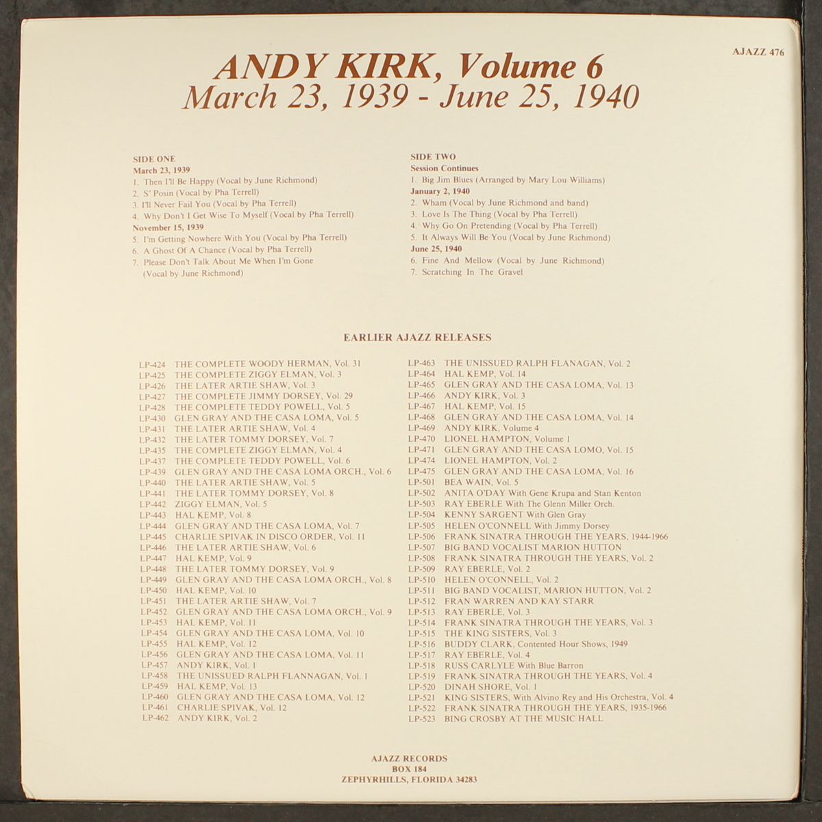 vol. 6 by ANDY KIRK