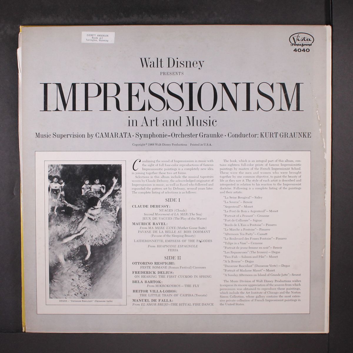 walt disney presents impressionism by CAMARATA