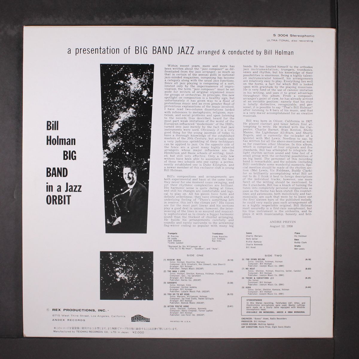 in a jazz orbit by BILL HOLMAN