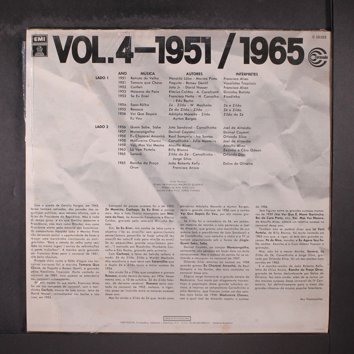 meio seculo de carnaval carioca vol. 4 1951/1966 by VARIOUS