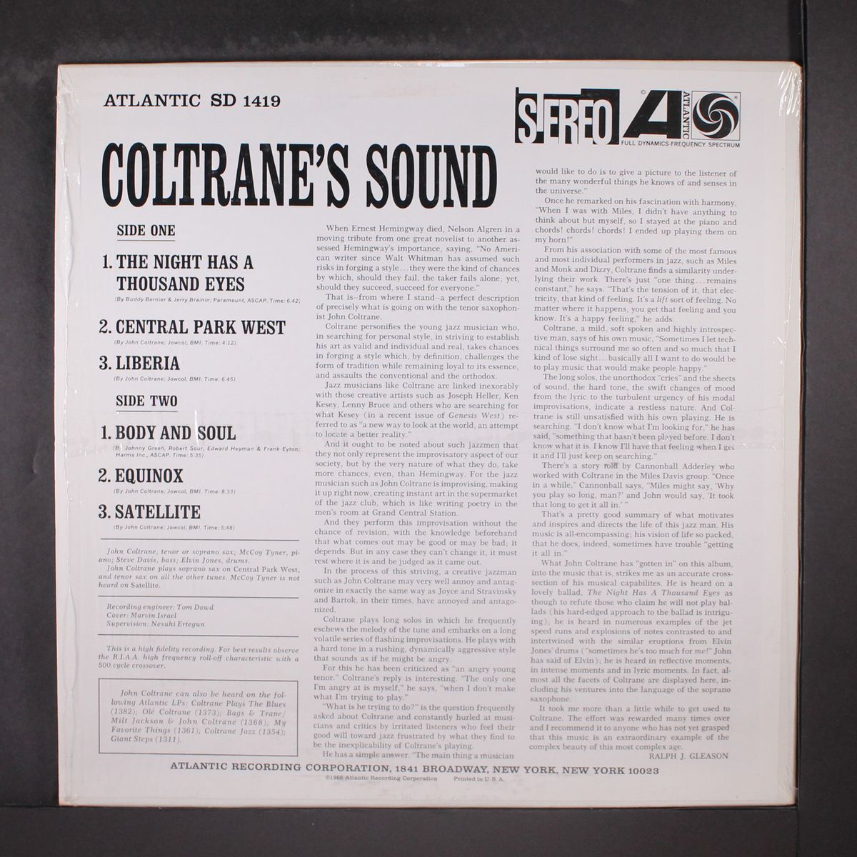 coltrane's sound by JOHN COLTRANE