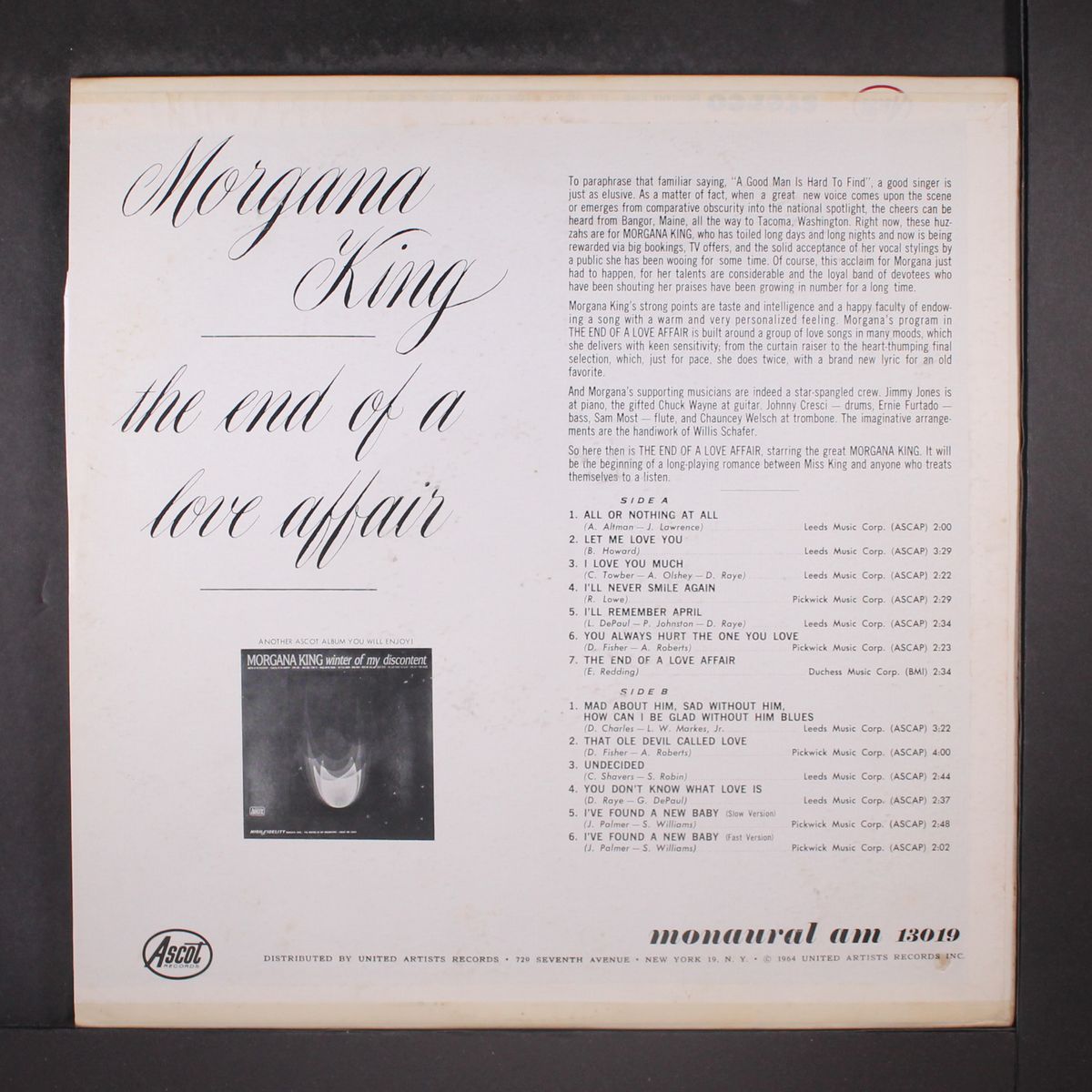 end of a love affair by MORGANA KING
