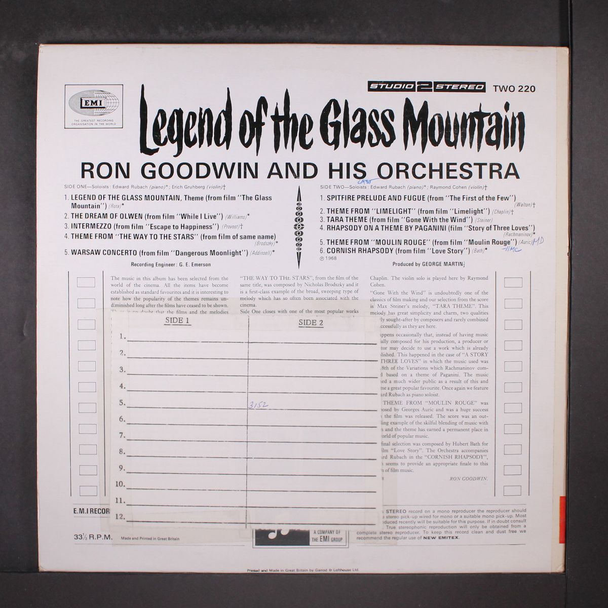 legend of the glass mountain by RON GOODWIN