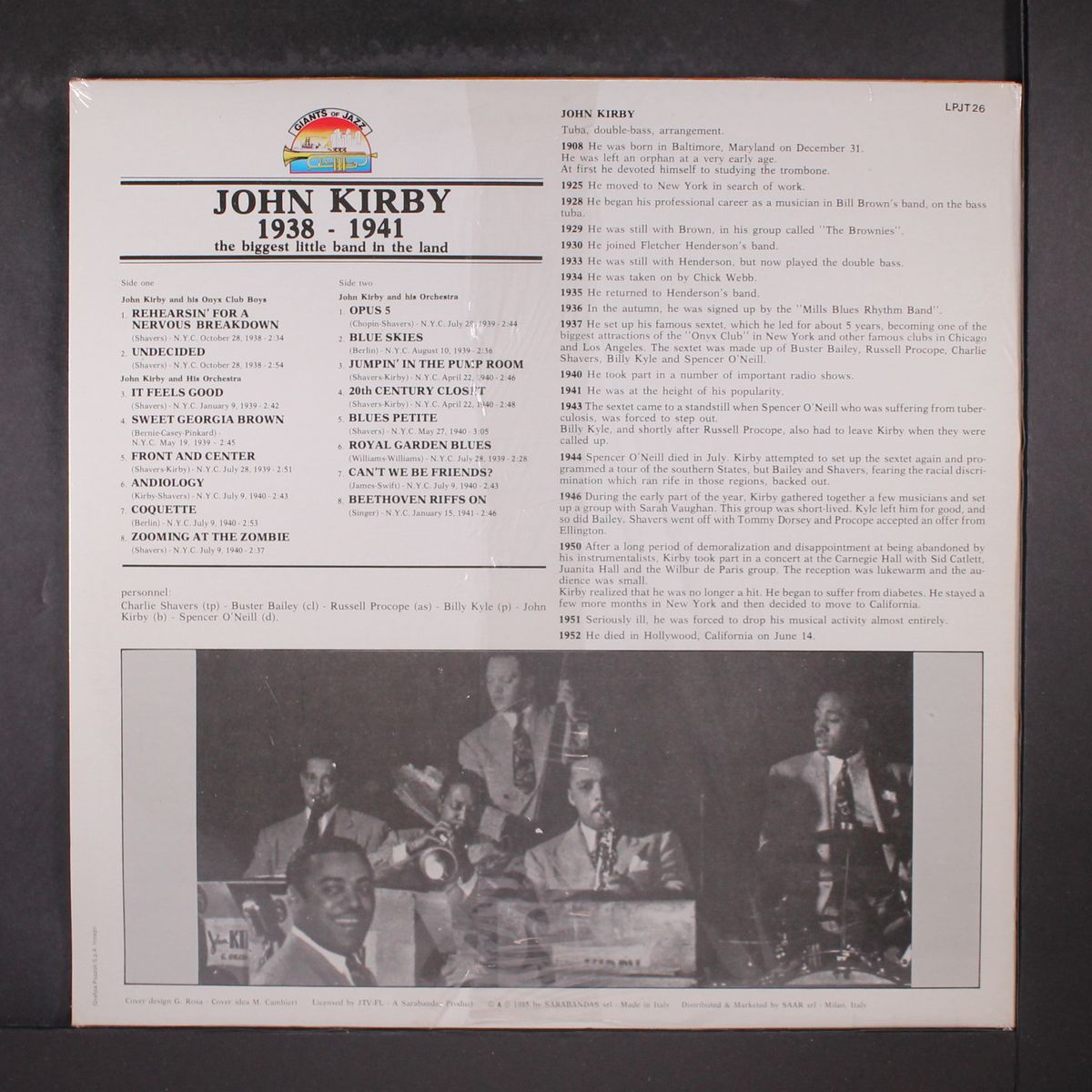 1938-41 biggest little band in the land by JOHN KIRBY