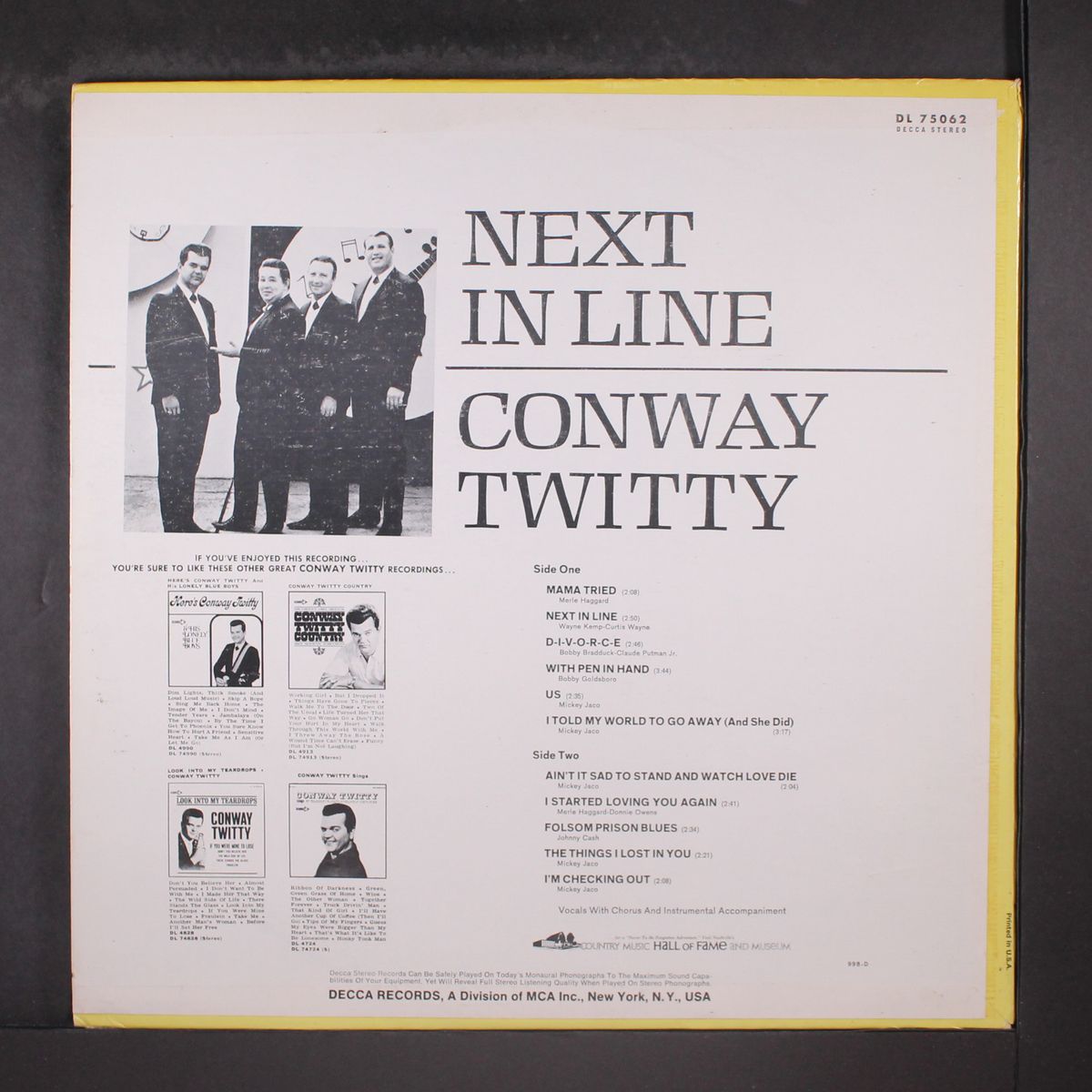next in line by CONWAY TWITTY