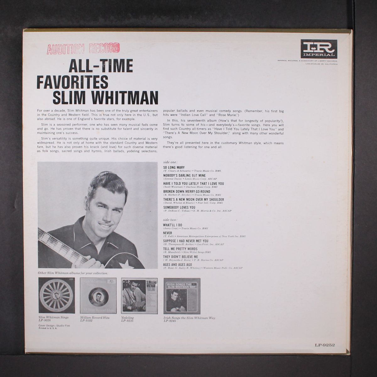 all-time favorites by SLIM WHITMAN