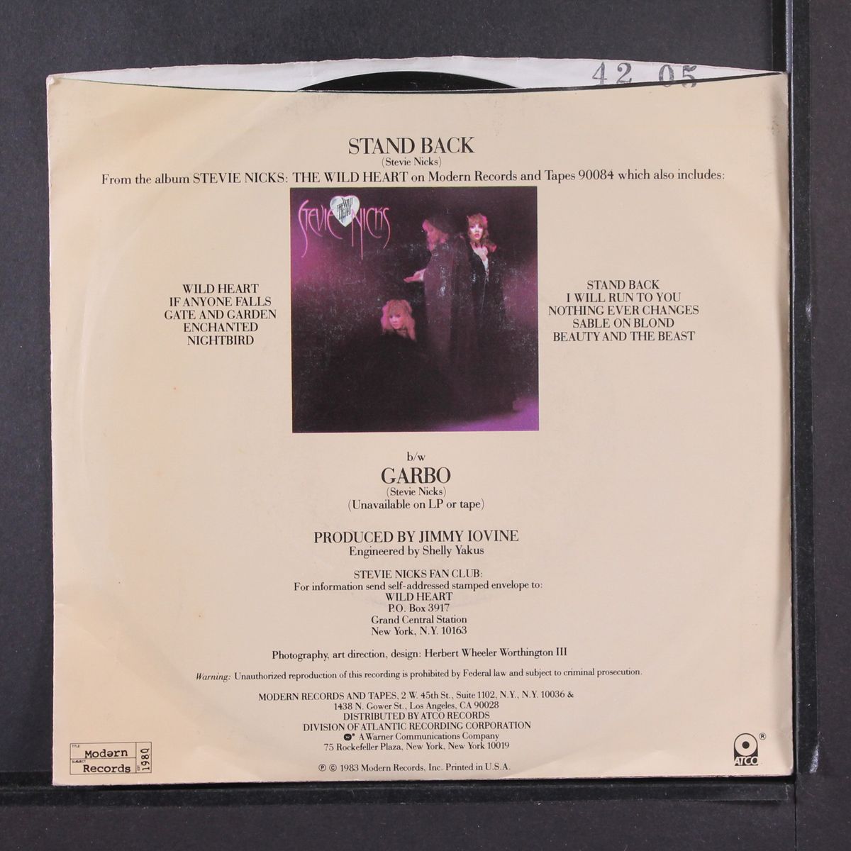 stand back / garbo by STEVIE NICKS