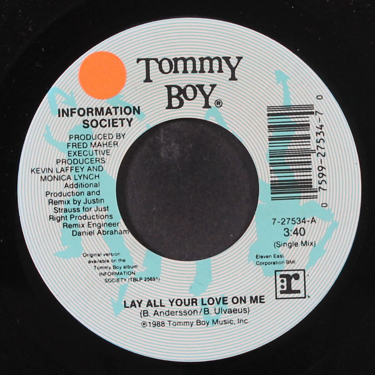 lay all your love on me / funky at 45 by INFORMATION SOCIETY