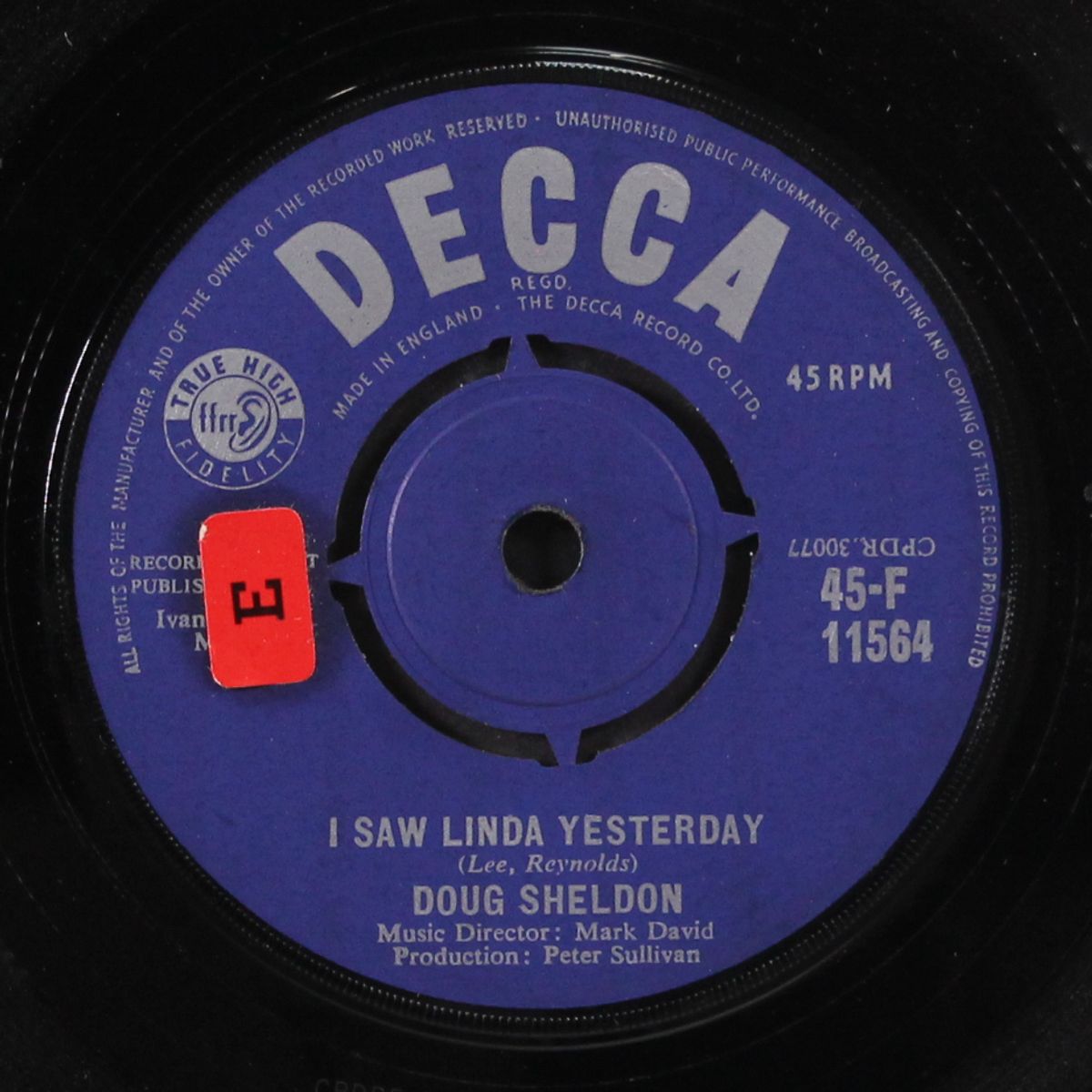 i saw linda yesterday / my billy by DOUG SHELDON