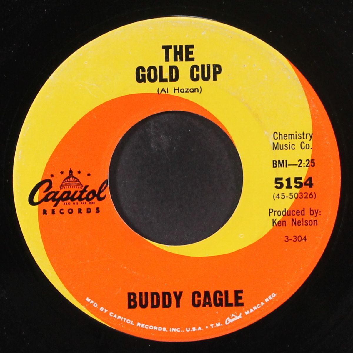 the gold cup / afraid to go by BUDDY CAGLE