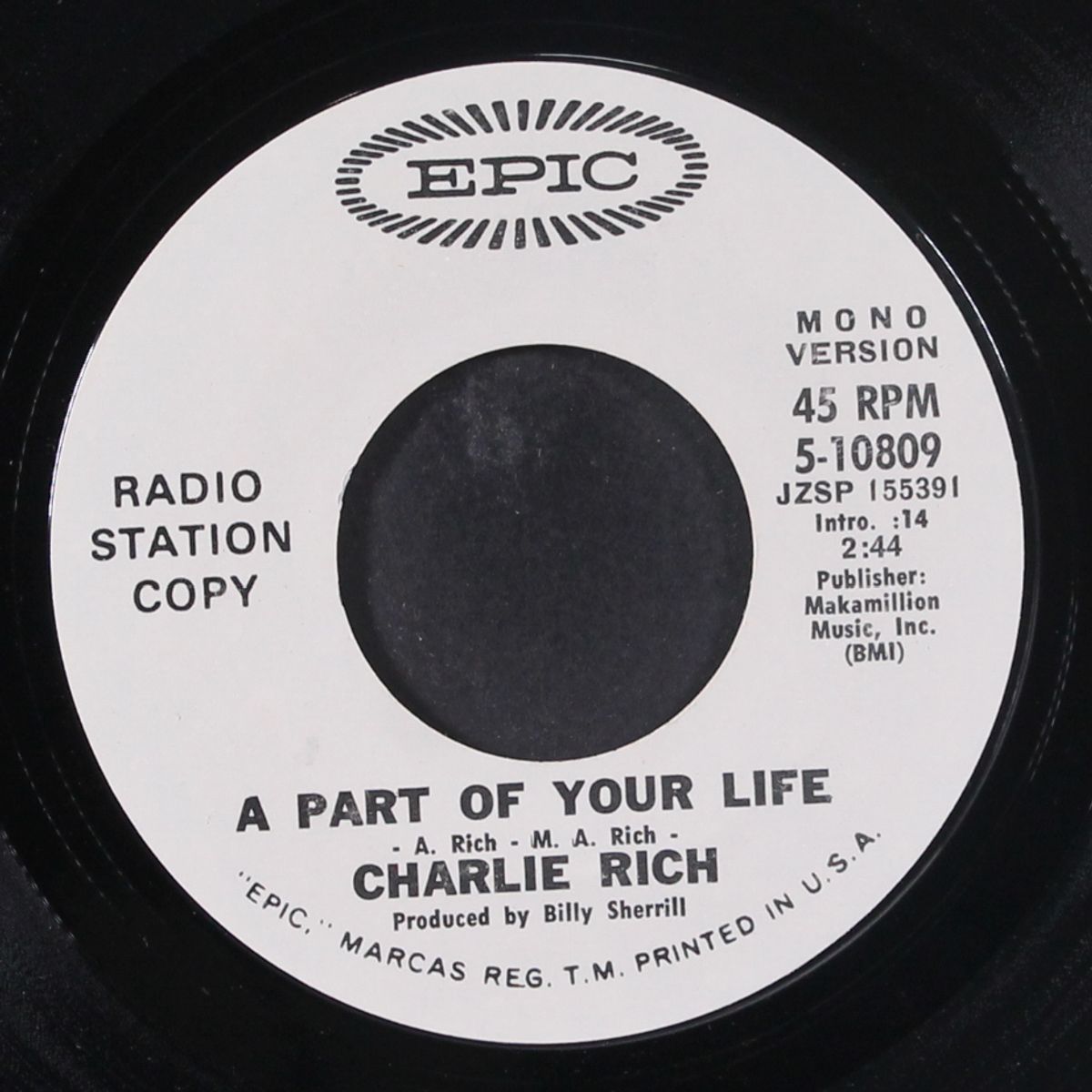 a part of your life / mono by CHARLIE RICH