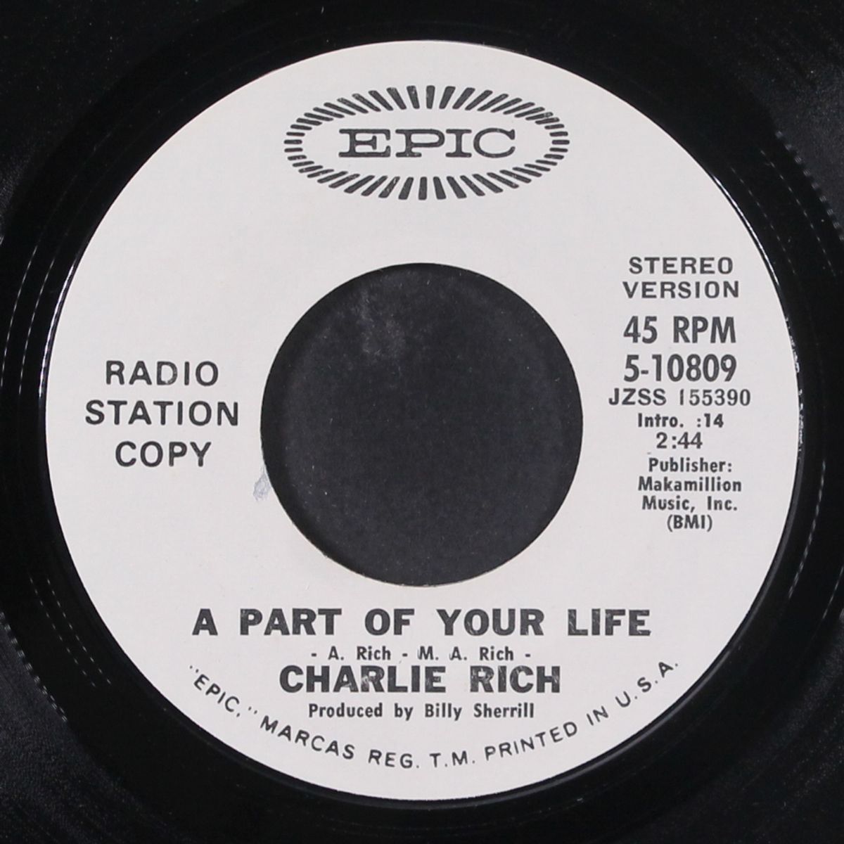 a part of your life / mono by CHARLIE RICH