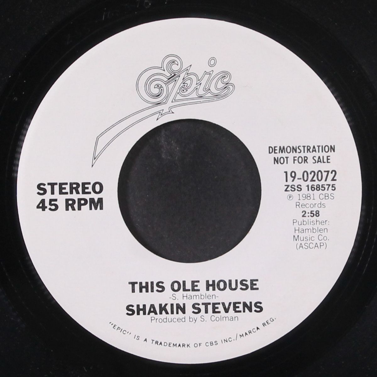 this ole house / same by SHAKIN' STEVENS