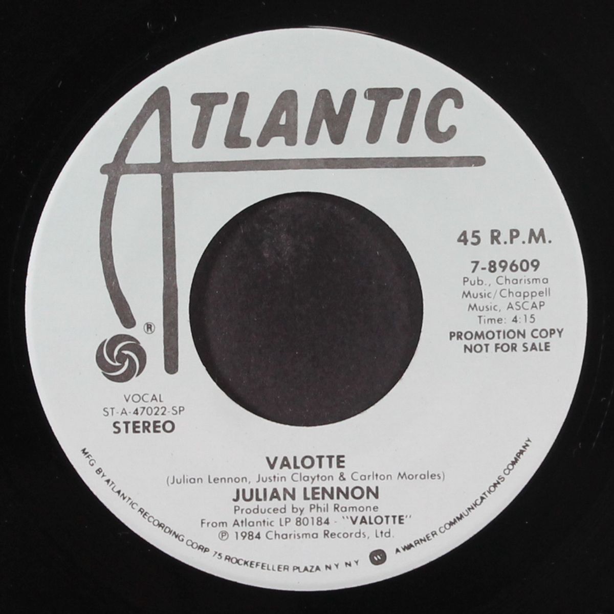 valotte / well i don't know by JULIAN LENNON
