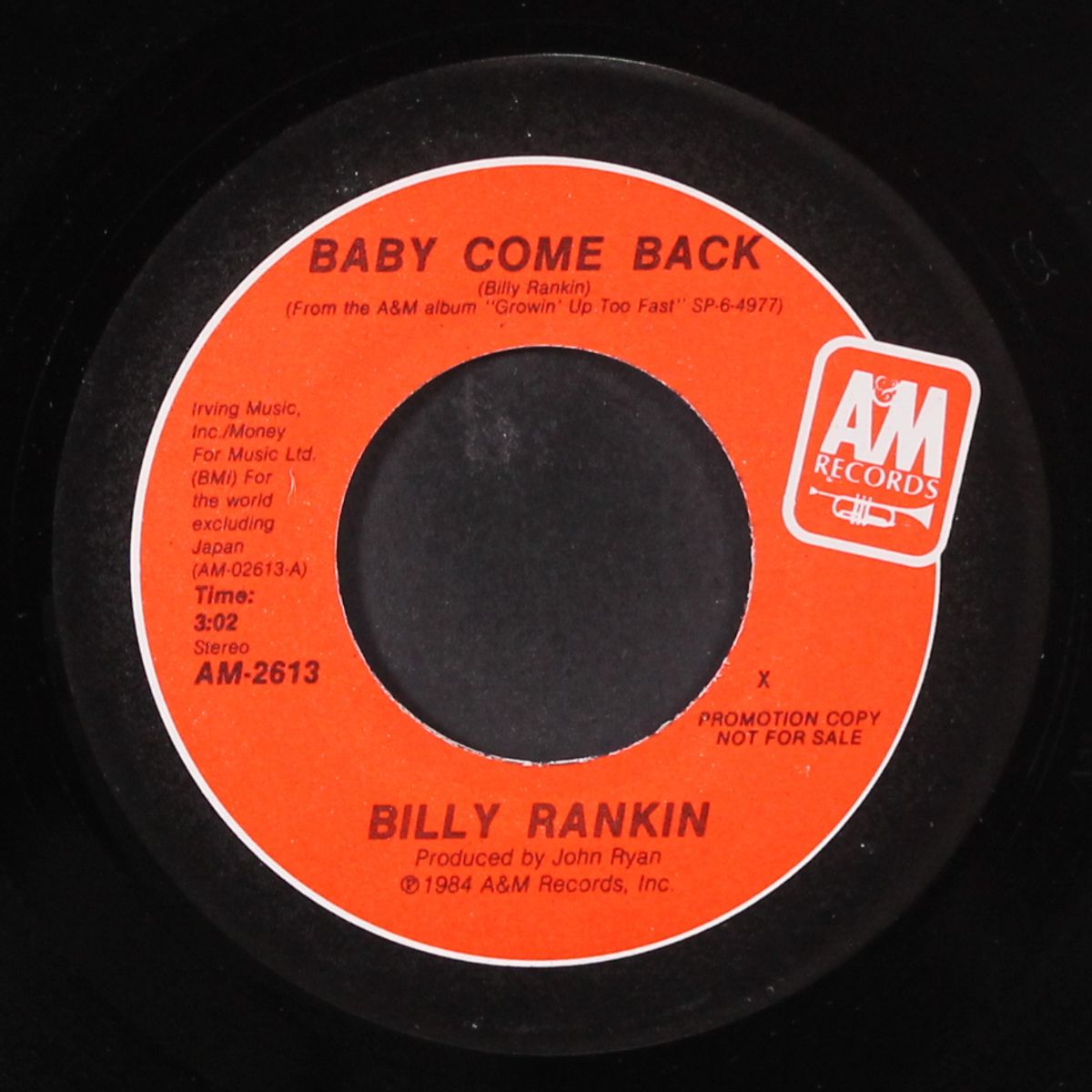 baby come back by BILLY RANKIN