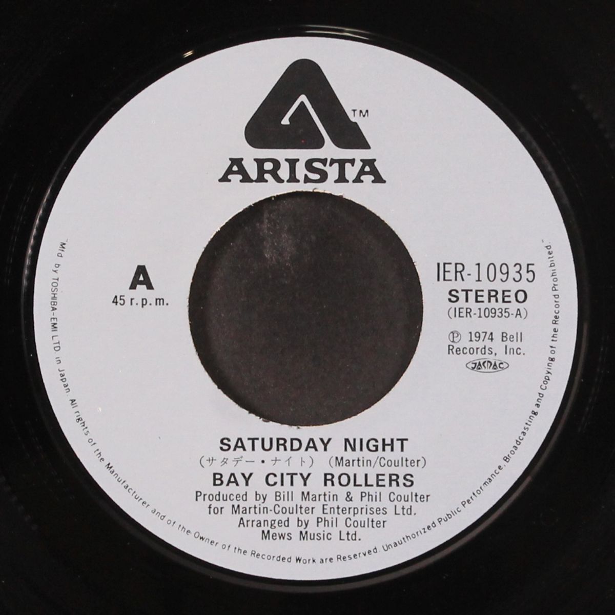 saturday night / bye bye baby by BAY CITY ROLLERS