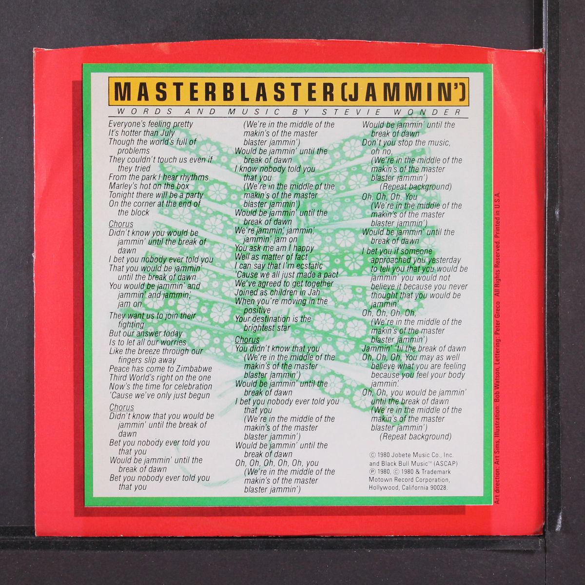 master blaster (jammin) by STEVIE WONDER
