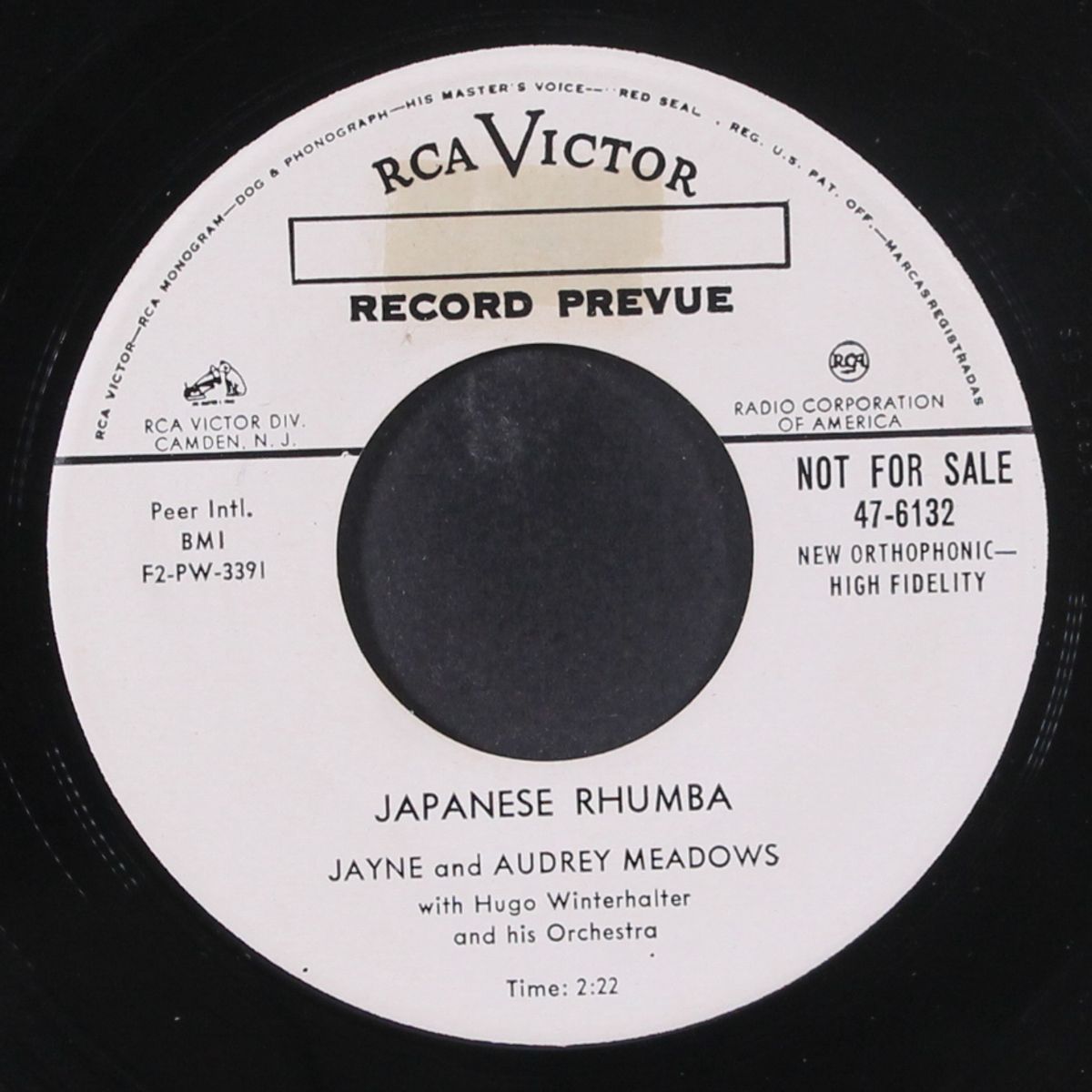 hot potato / japanese rhumba by JAYNE & AUDREY MEADOWS