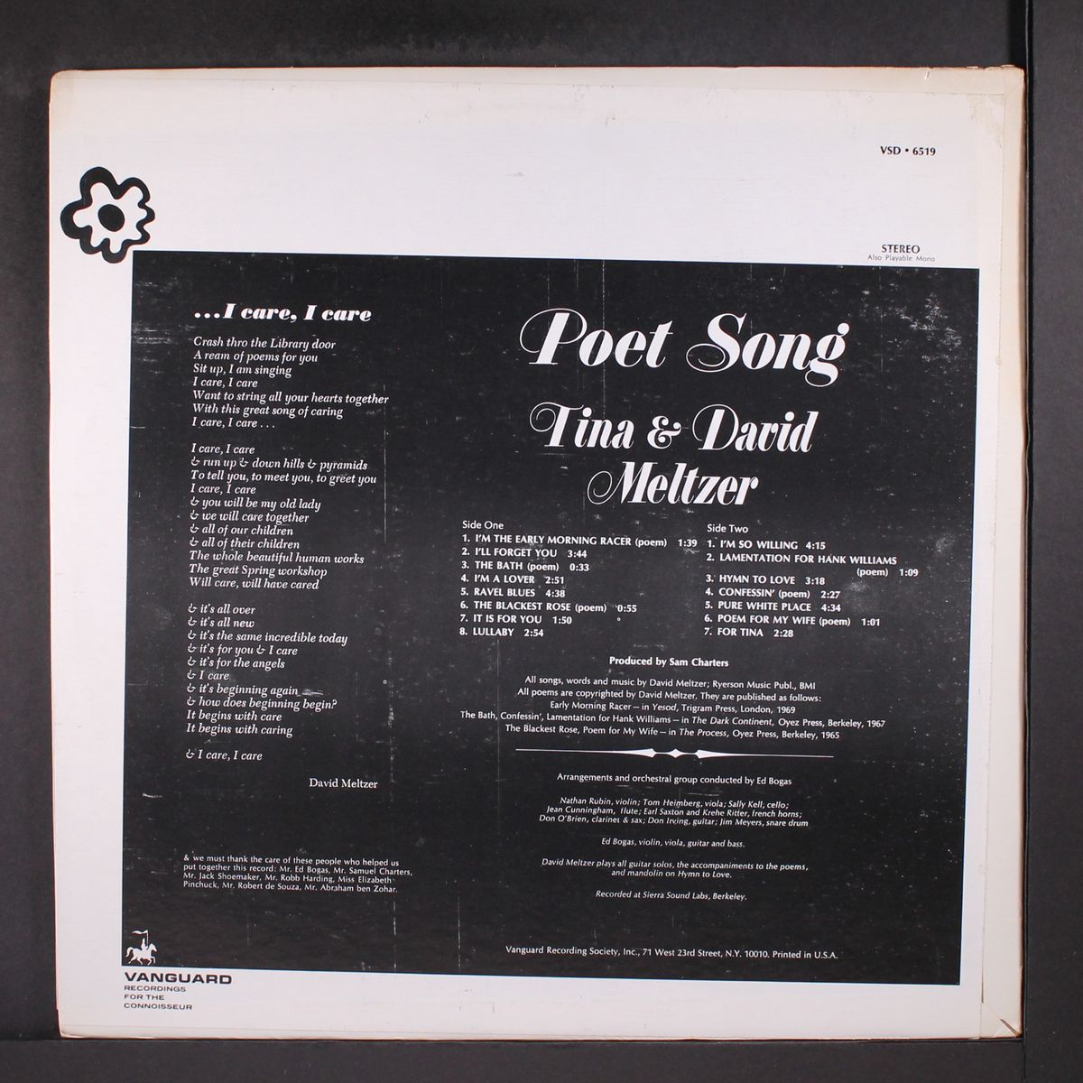 poet song by TINA &AMP; DAVID MELTZER