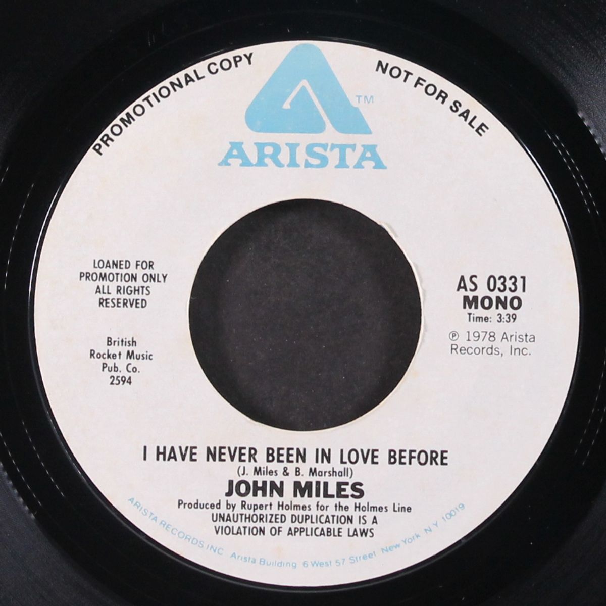 i have never been in love before / mono by JOHN MILES