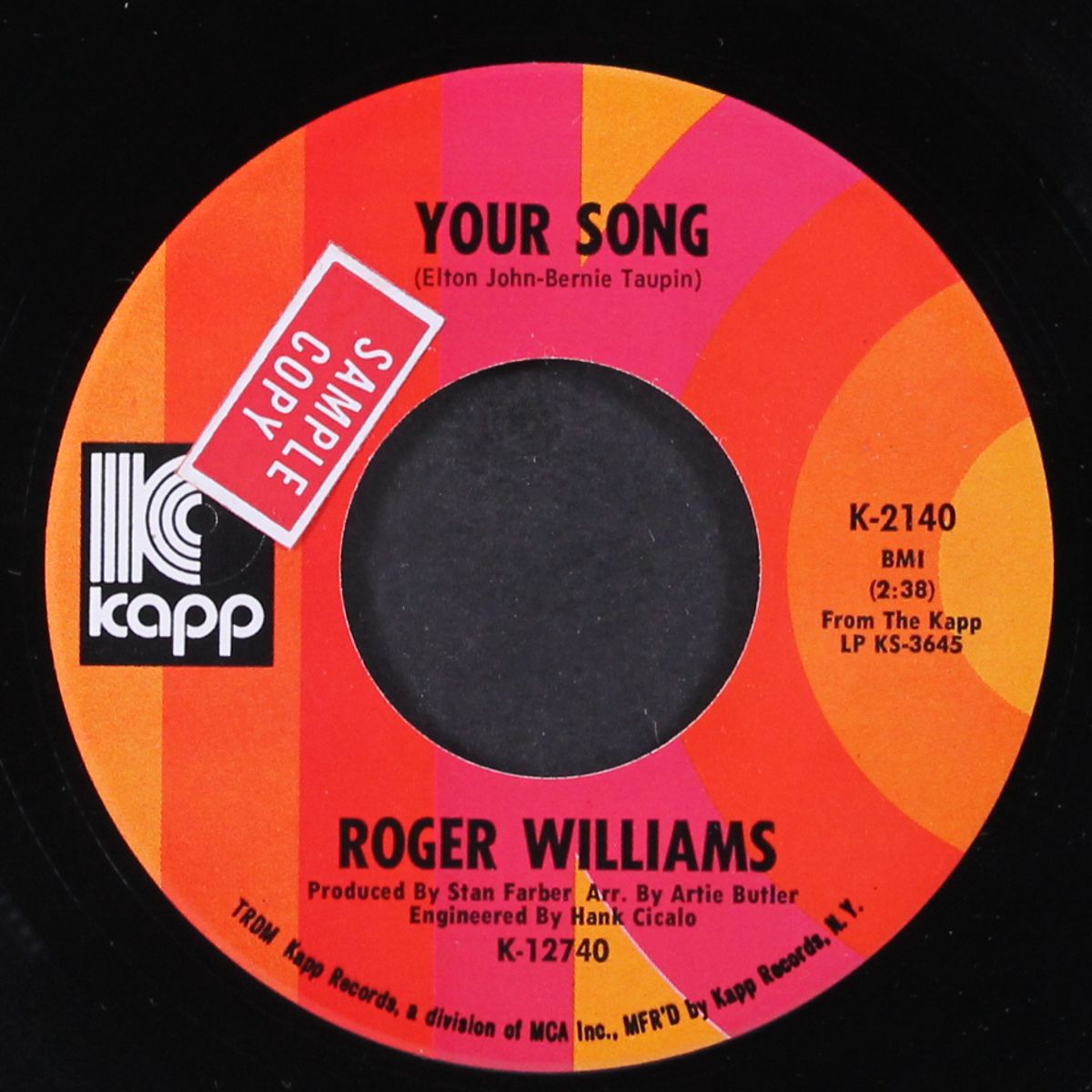 the summer knows / your song by ROGER WILLIAMS