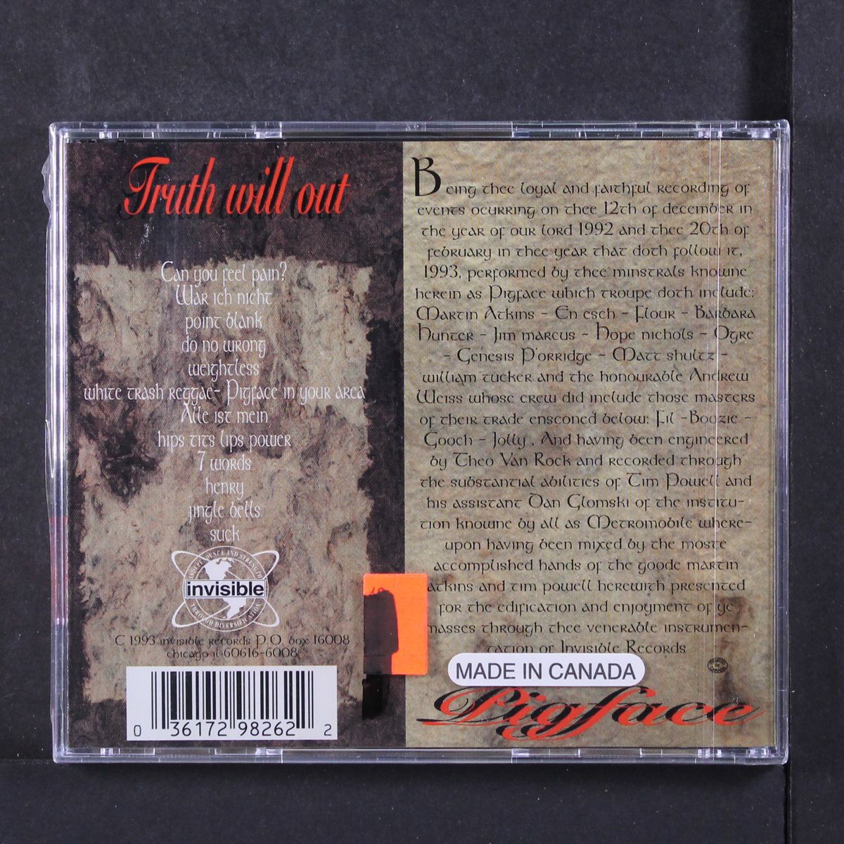 truth will out by PIGFACE
