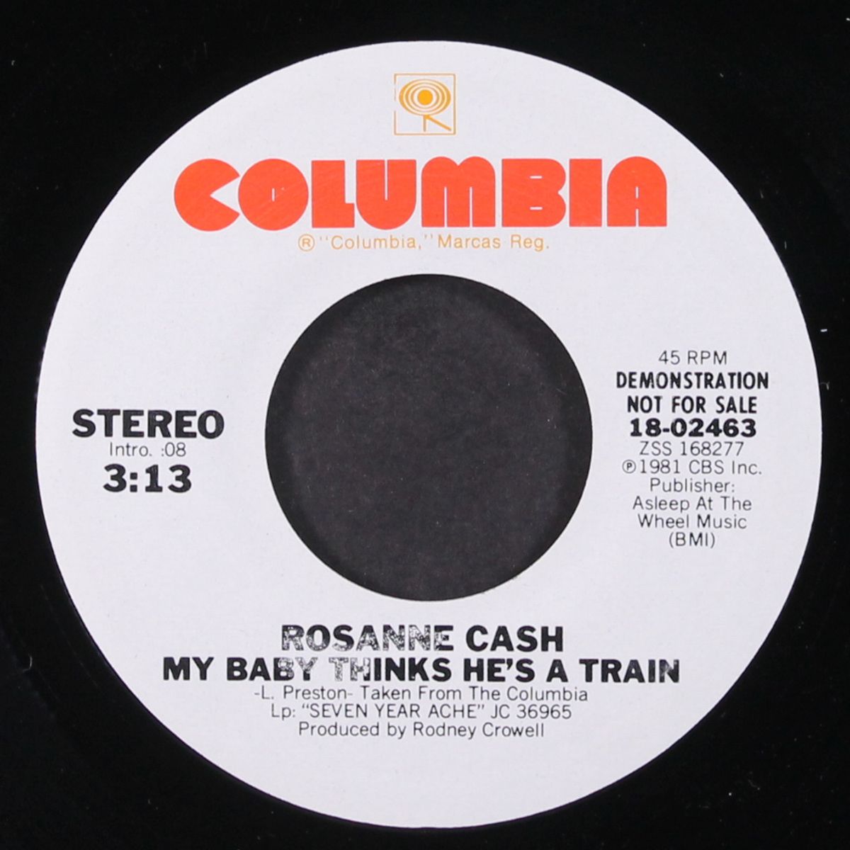 my baby thinks he's a train / same by ROSANNE CASH
