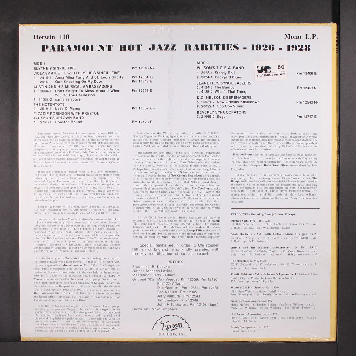 paramount hot jazz rarities by VARIOUS