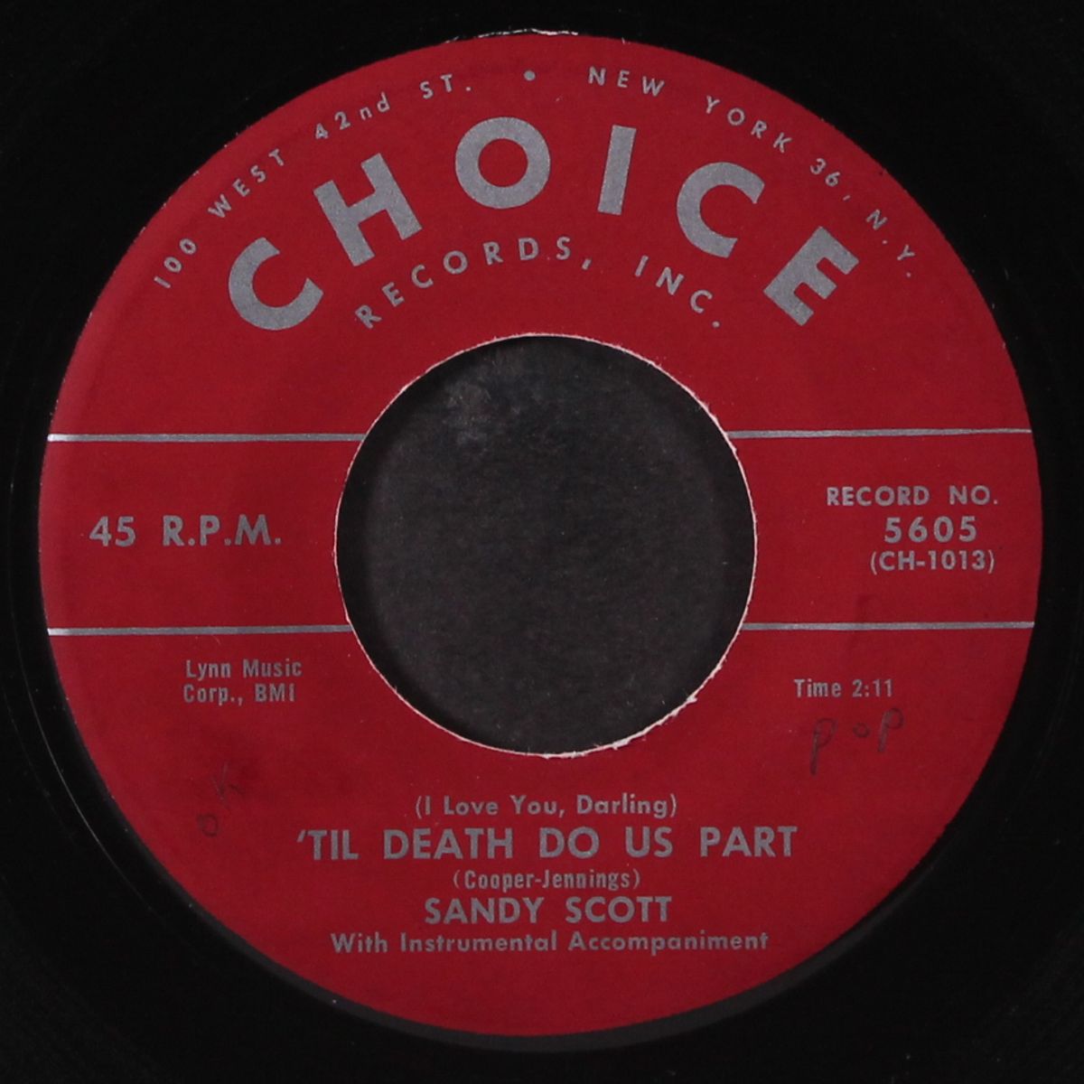 mister big / 'til death do us part by SANDY SCOTT