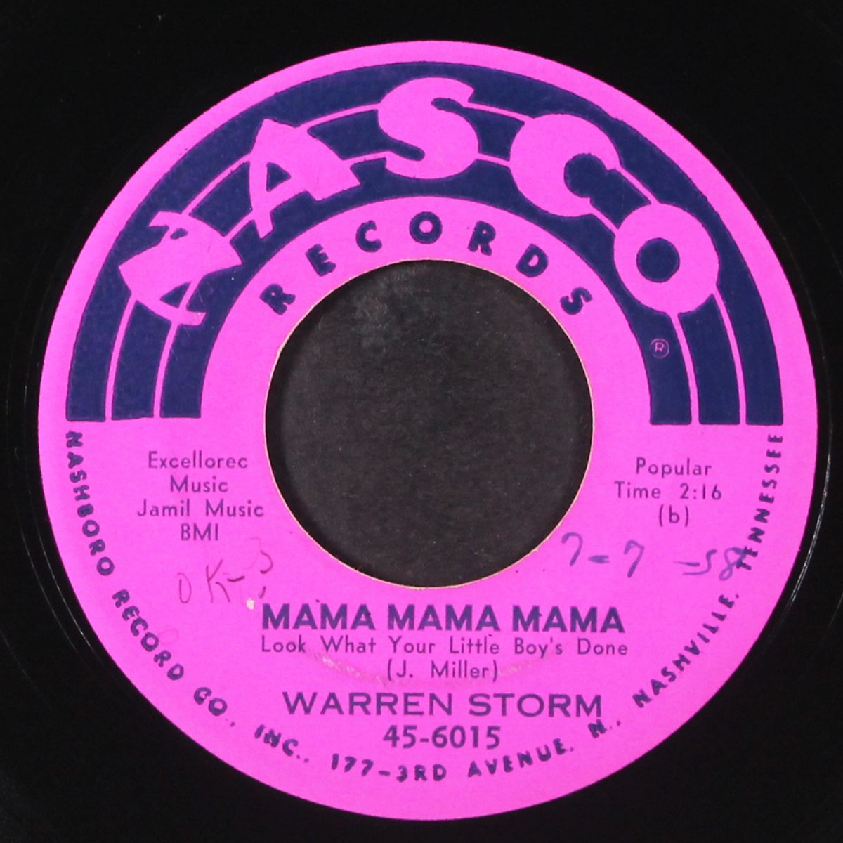 prisoner's song / mama, mama, mama by WARREN STORM