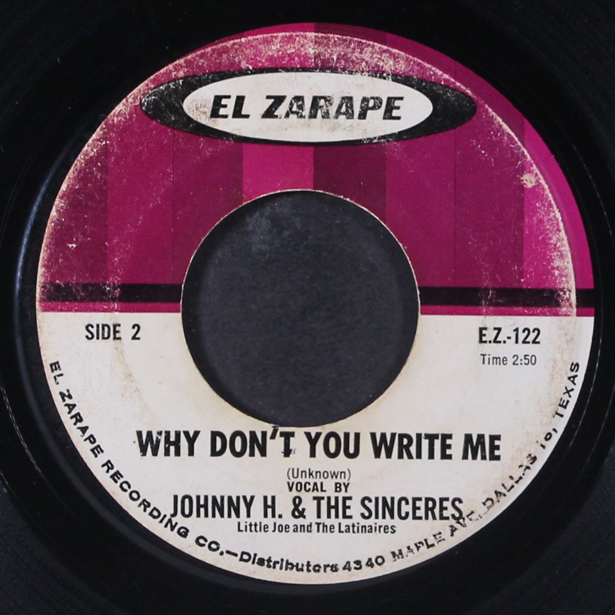 crazy baby / why don't you write me by LITTLE JOE & THE LATINAIRES