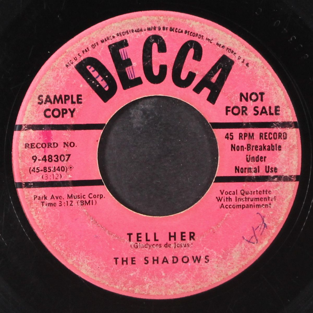 don't be bashful / tell her by SHADOWS