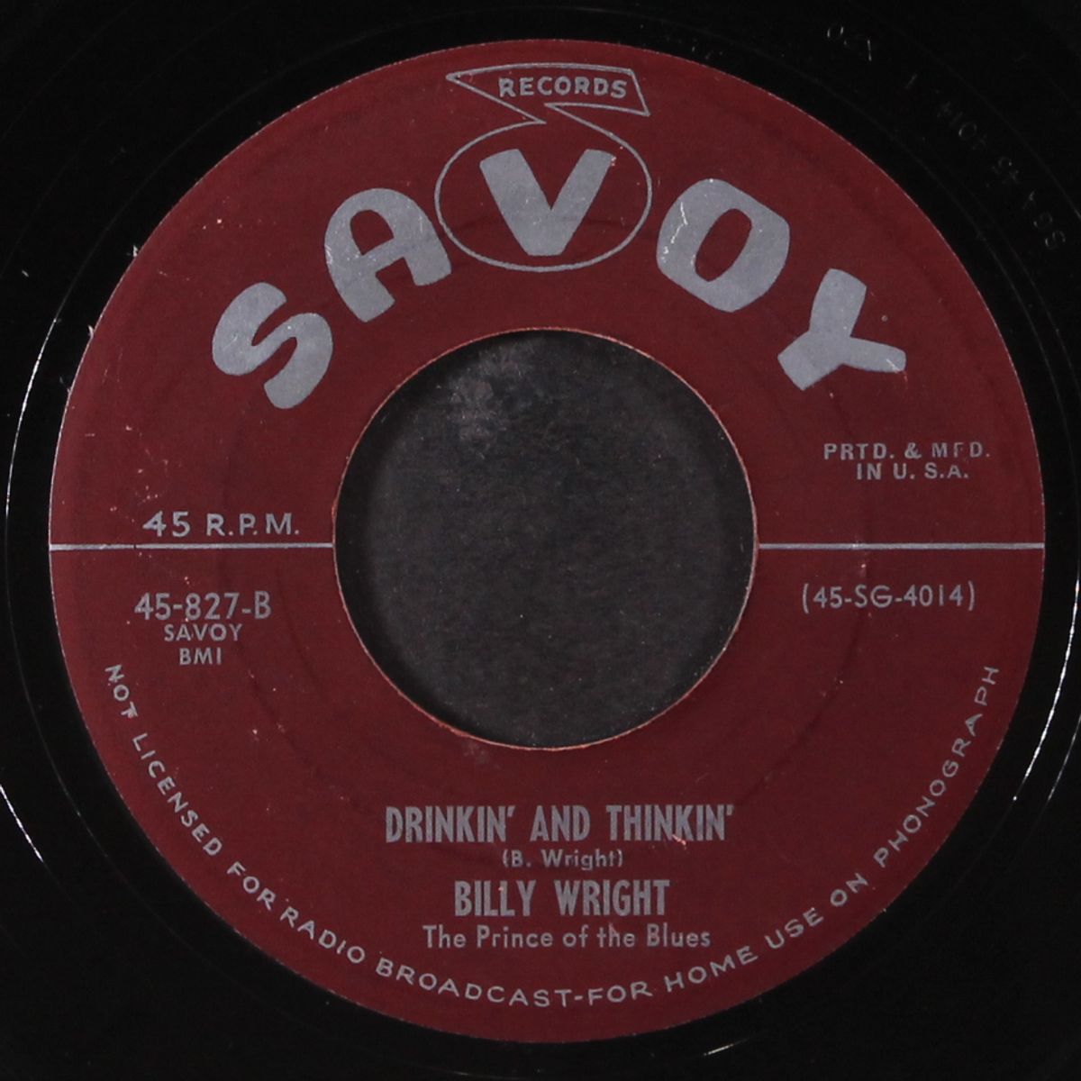 drinkin' and thinkin' / turn your lamps down low by BILLY WRIGHT