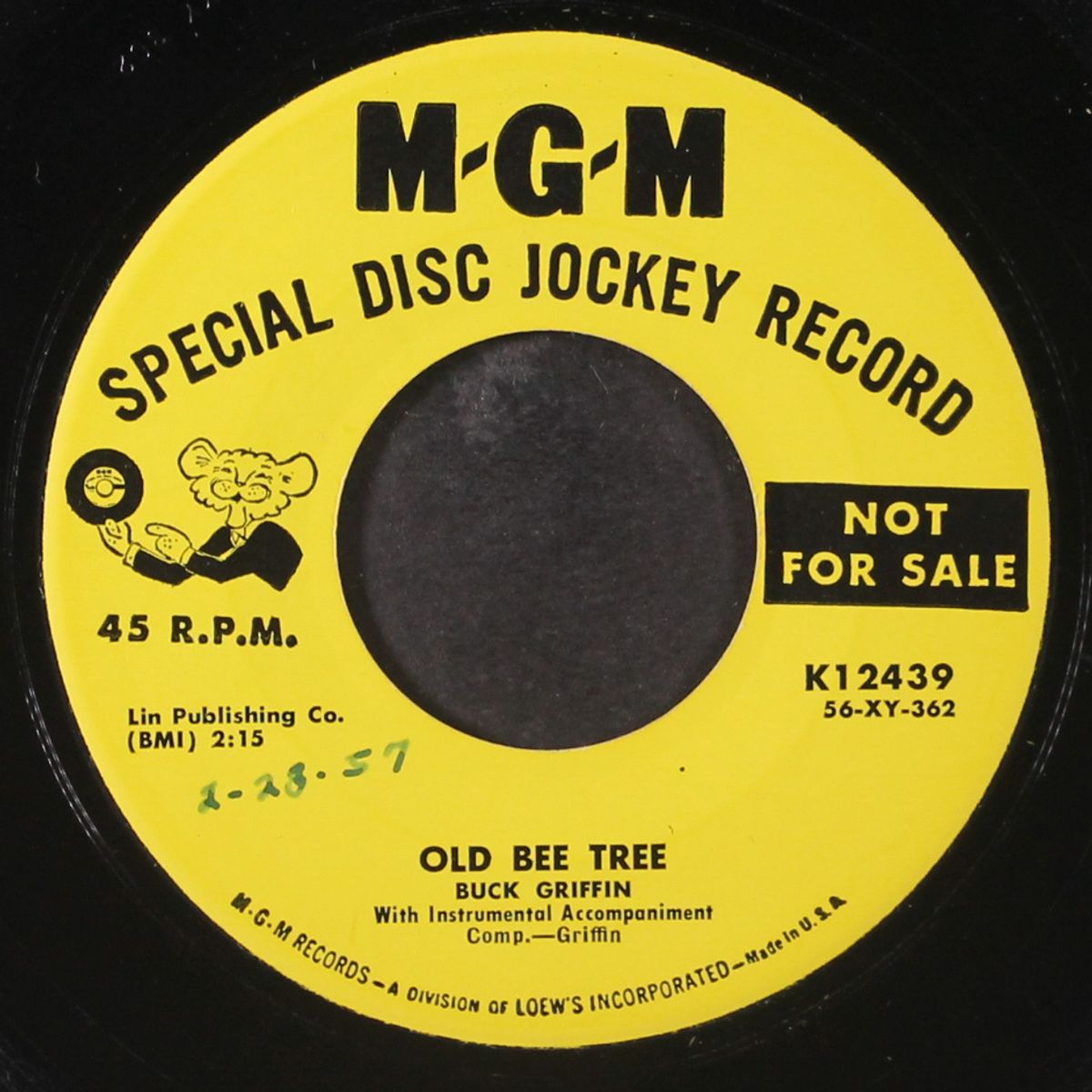 bow my back / old bee tree by BUCK GRIFFIN