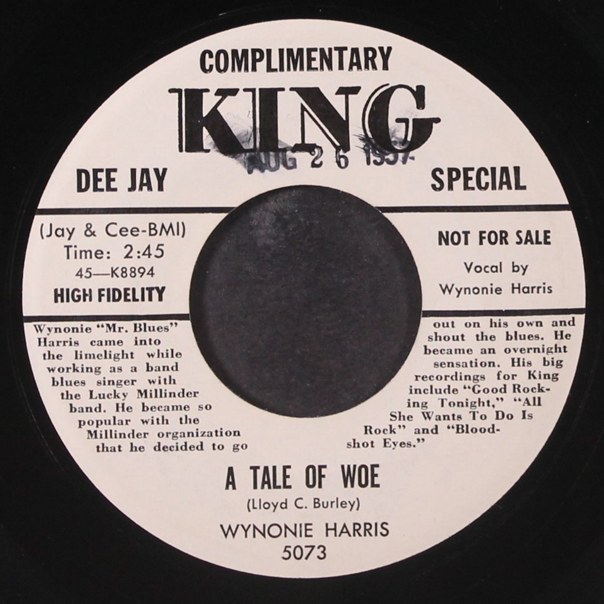 there's no substitute for love / a tale of woe by WYNONIE HARRIS