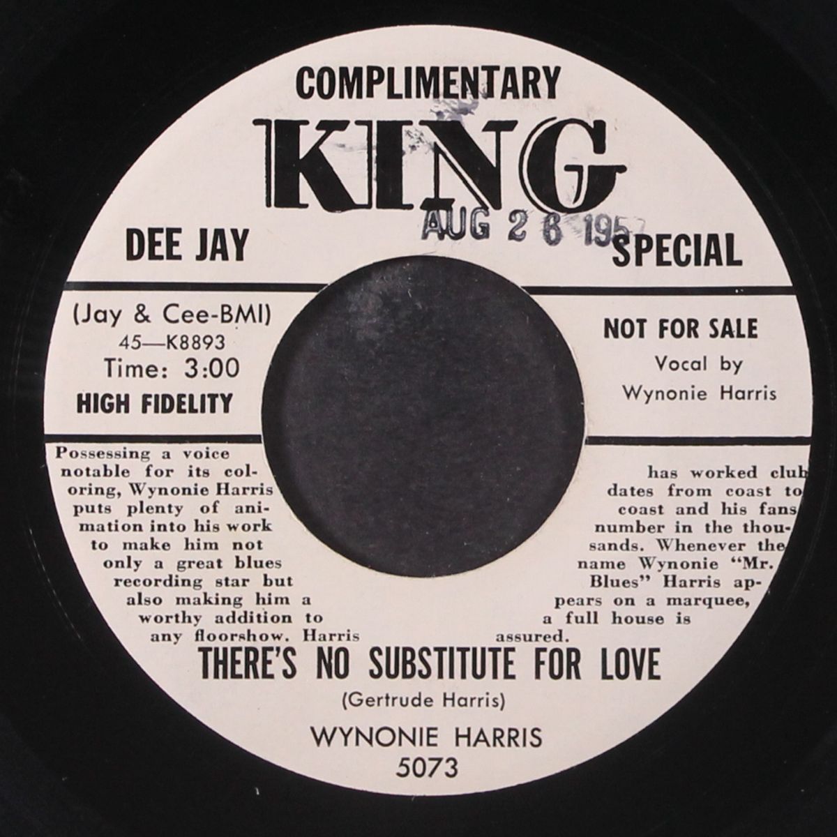 there's no substitute for love / a tale of woe by WYNONIE HARRIS