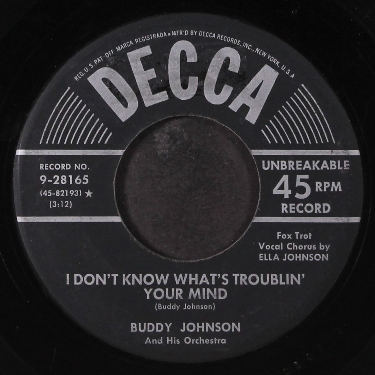 i don't know what's troublin' your mind by BUDDY JOHNSON