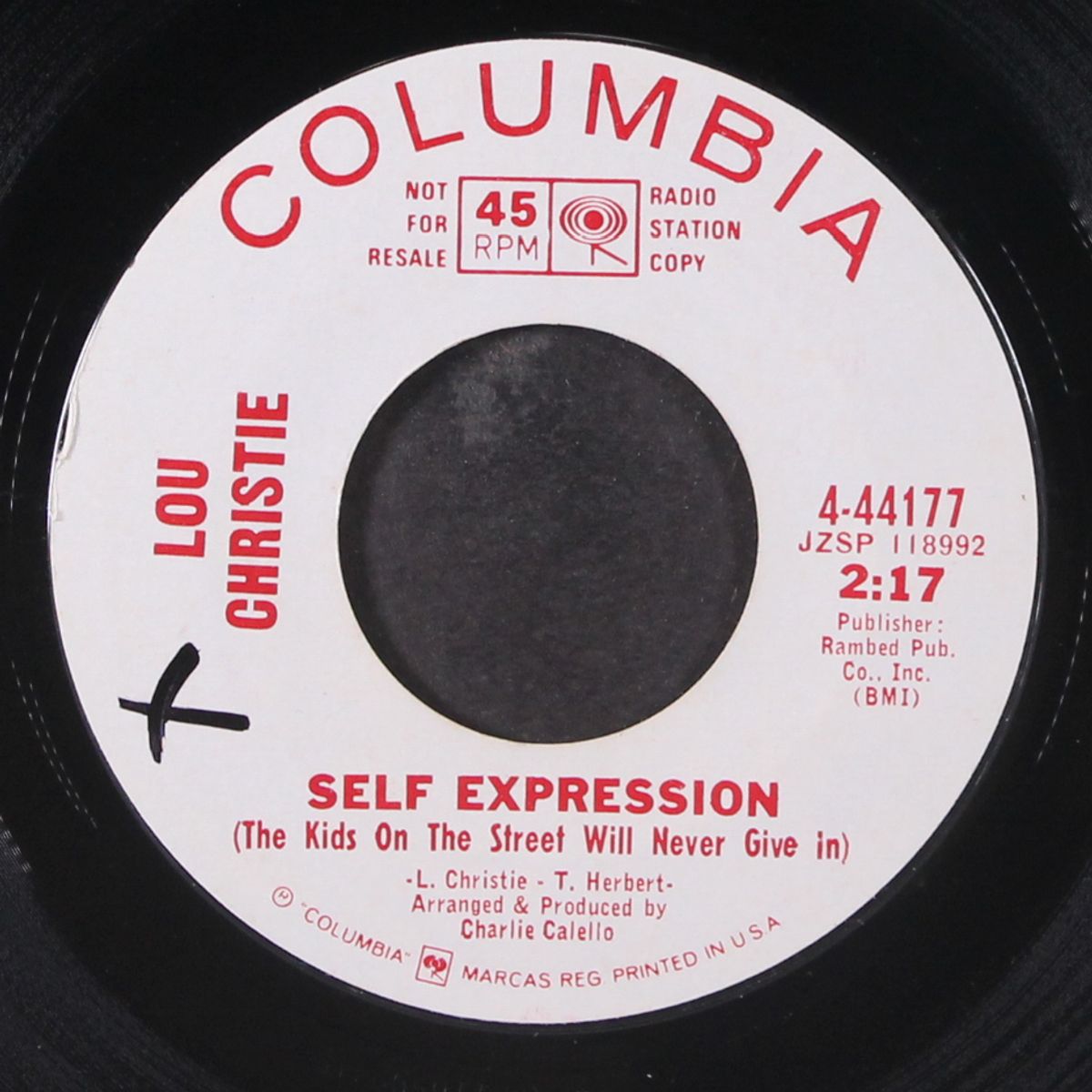 self expression / back to the days of the romans by LOU CHRISTIE